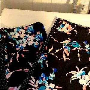 Lane Bryant 22/24 Wide Leg dress pant floral dots